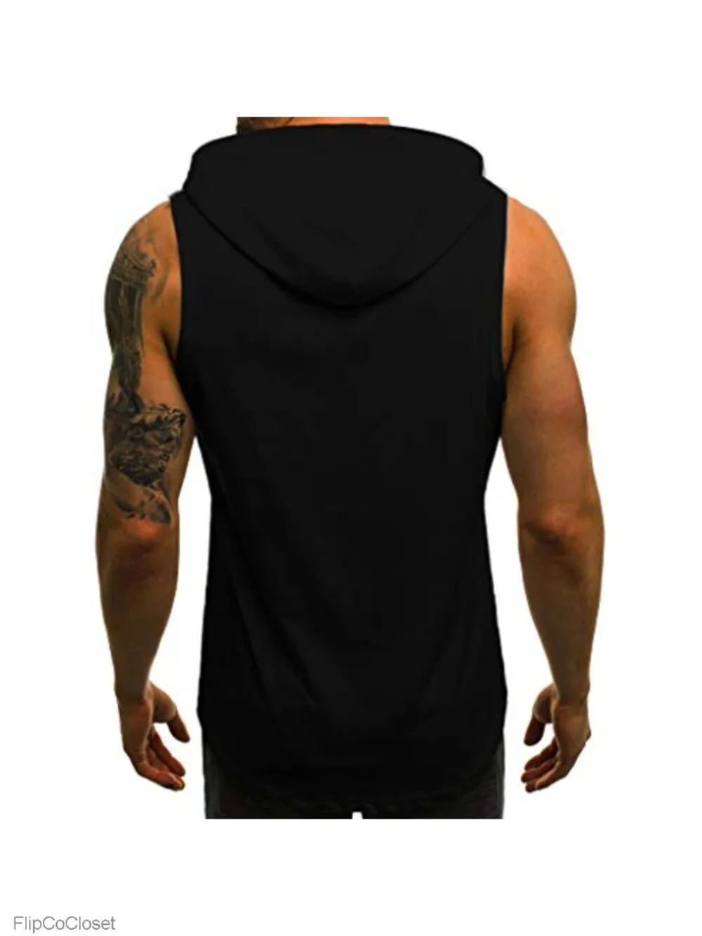Men's Sleeveless Hooded Tank Top Moisture-Wicking Gym Workout Bodybuilding_2